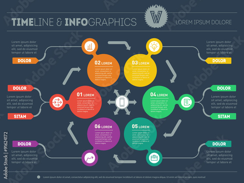 Web Template for circle diagram or presentation. Business concep