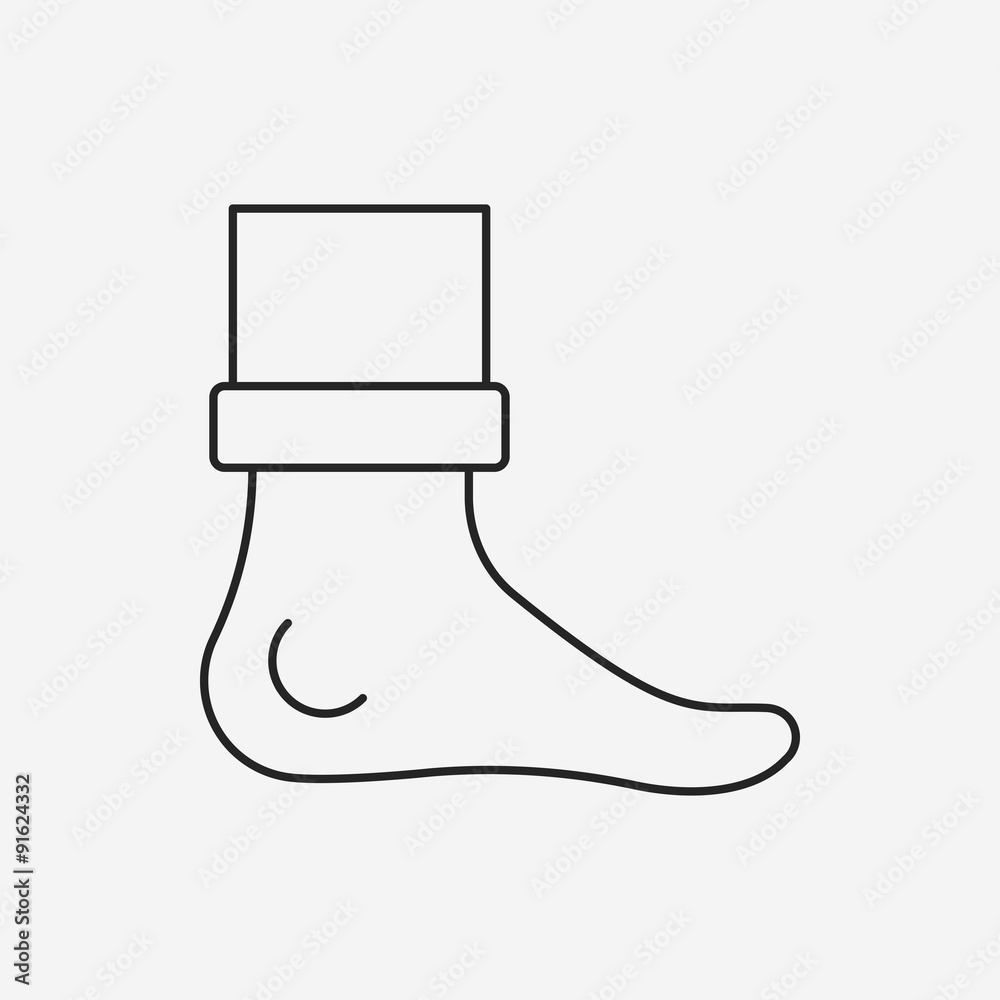 feet line icon feet line icon