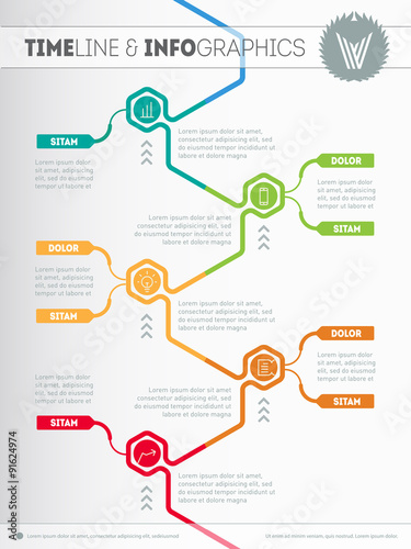 Web template with icons and design elements. Vector Diagram for