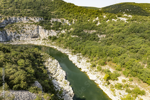 Der Fluss Ardeche in Frankreich