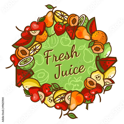 fresh juice emblem