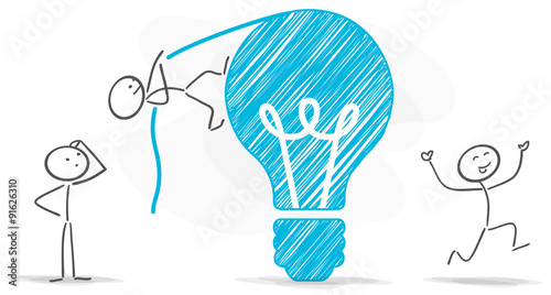 stickman climbing success solution bulb