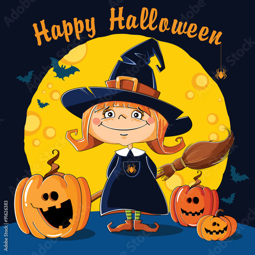 Little Witch with broom