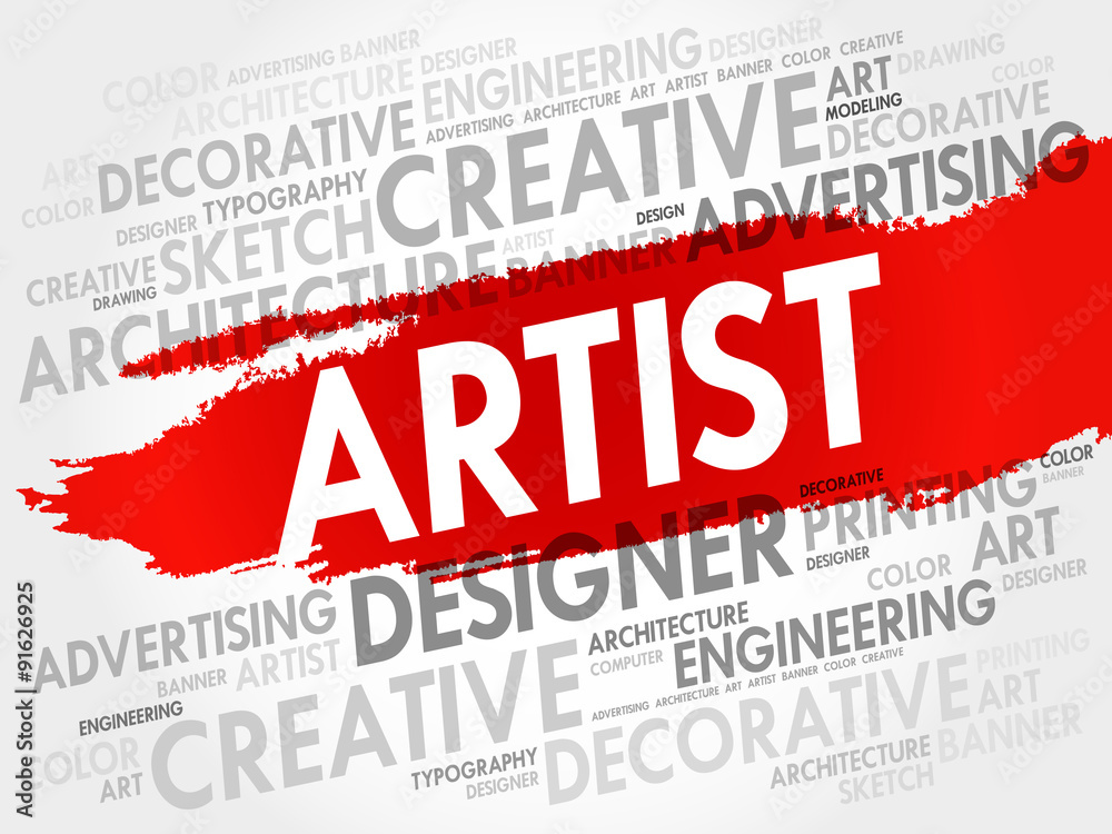 ARTIST word cloud, business concept ARTIST word cloud, business concept