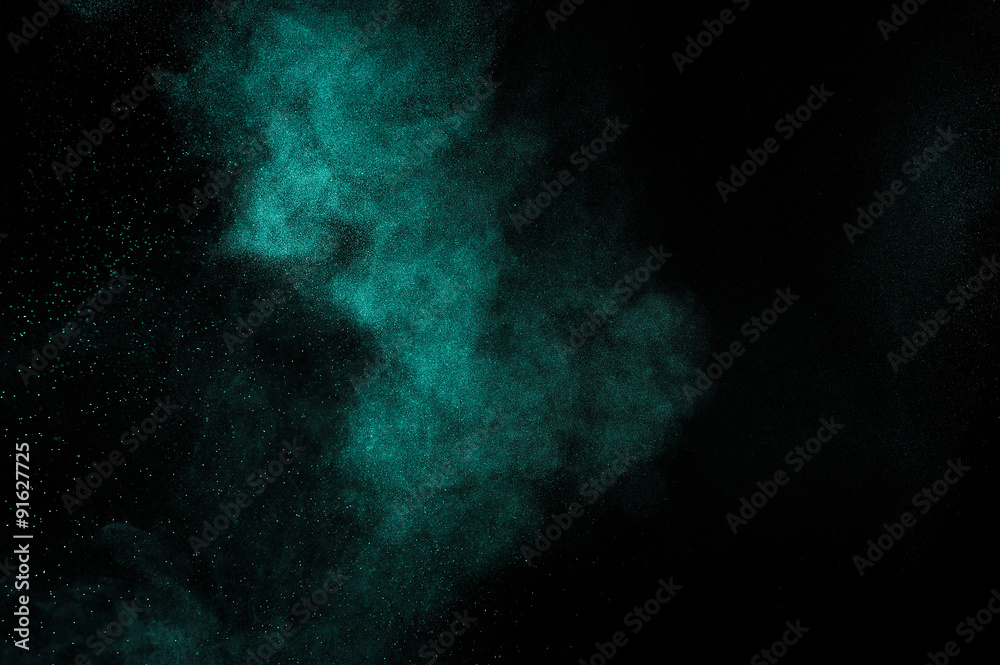 Abstract aquamarine  paint  Holi.
