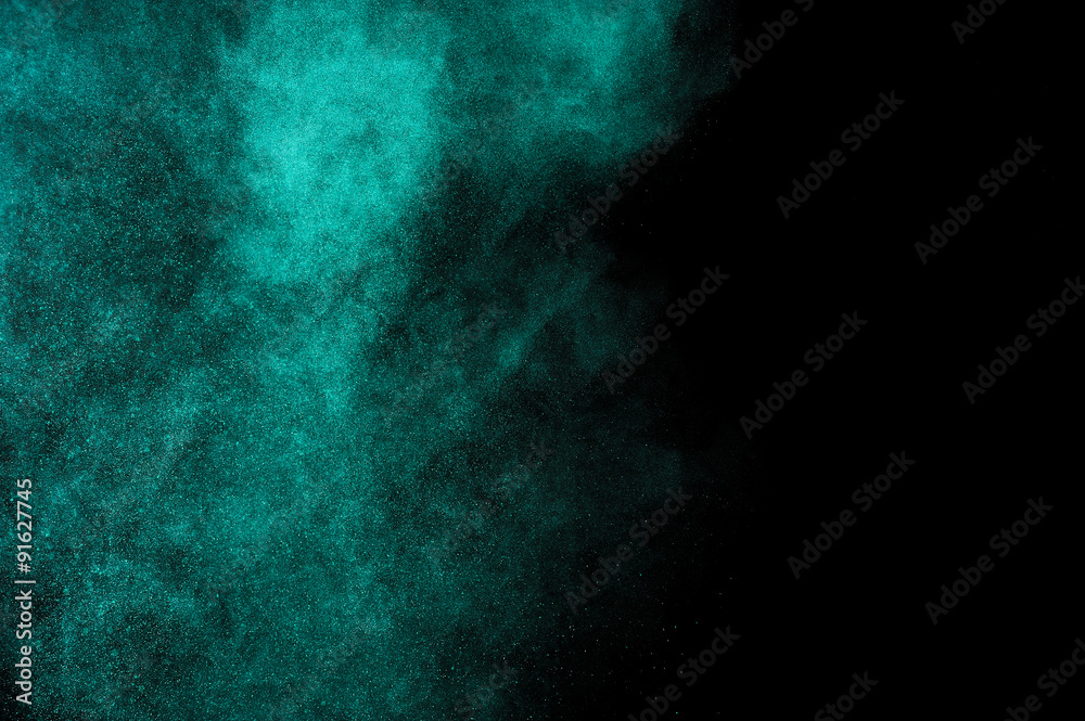 Fototapeta premium Abstract aquamarine paint Holi.