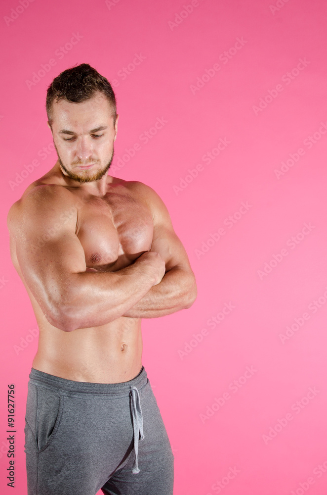 Fototapeta premium man in pink