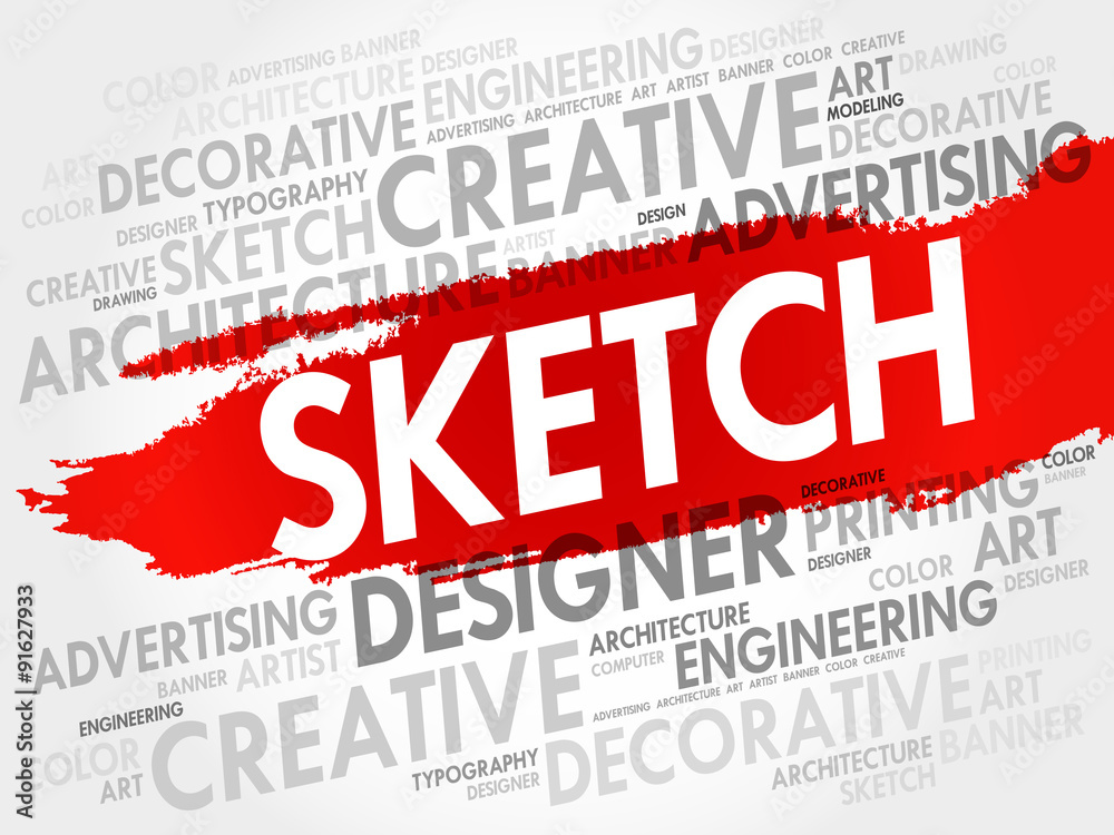 SKETCH word cloud concept SKETCH word cloud concept