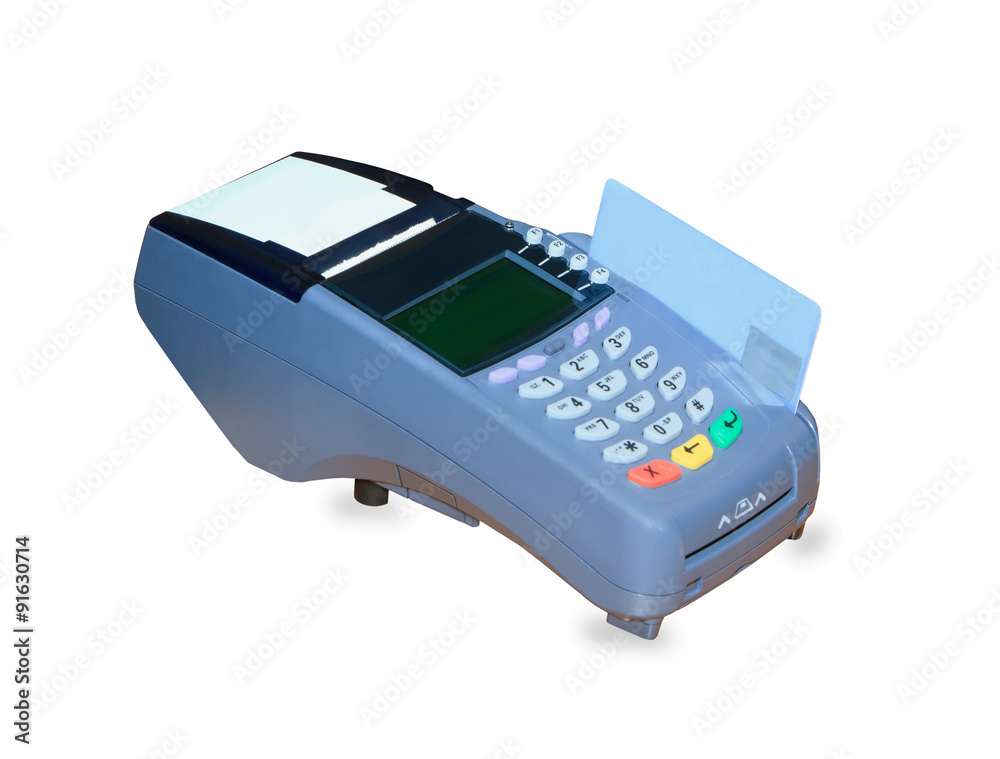POS terminal and credit card processing isolated POS terminal and credit card processing isolated