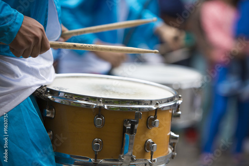 Drummer performing for the carnival opening of Salta, Argentina