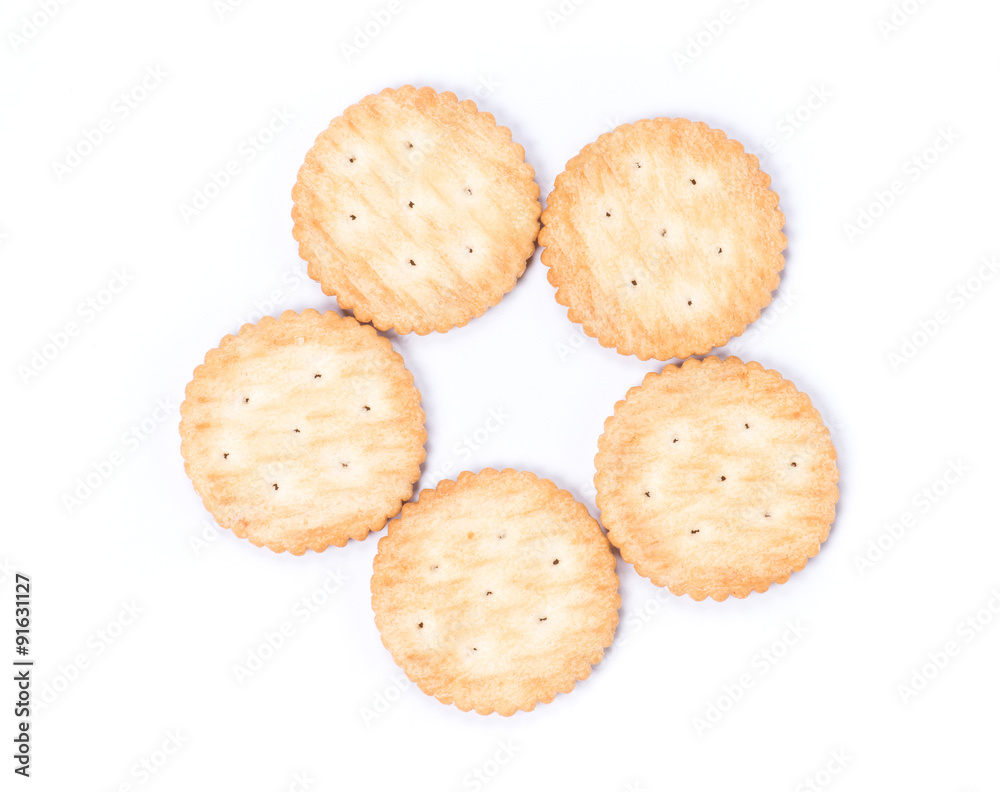 Cracker isolated on white background Cracker isolated on white background