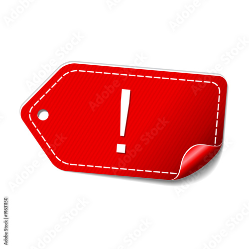 Alert Sign Red Vector Icon Design photo