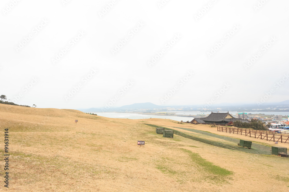Obraz premium Winter landscapes in Jeju Island South Korea