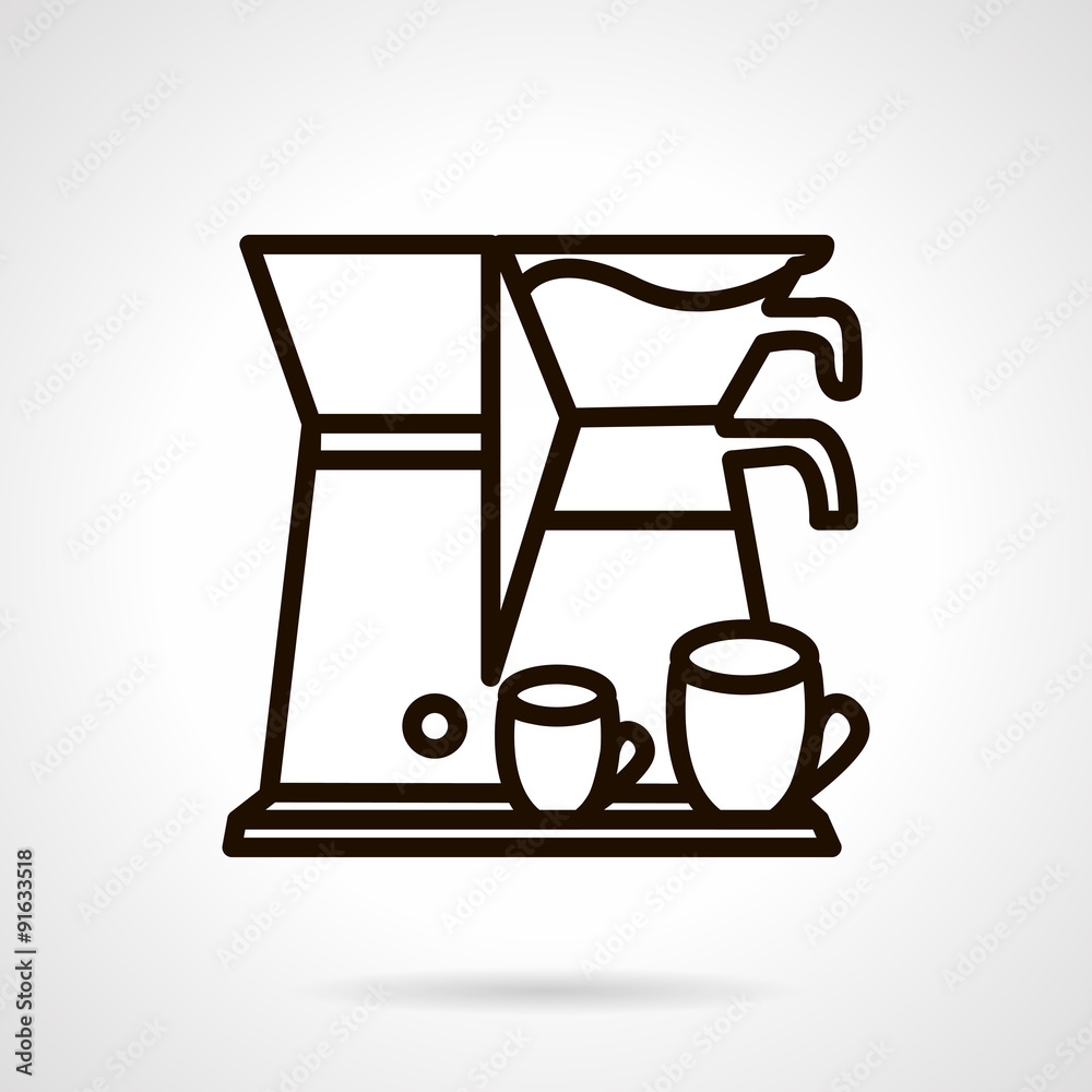 Coffee making appliance line vector icon