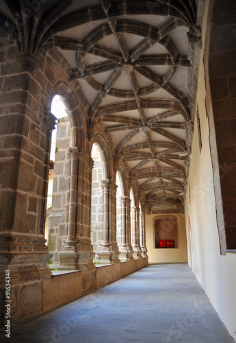 Gothic cloister, Conventual Santiaguista, Calera de Leon, Badajoz province, Spain photo