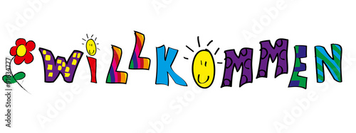 Willkommen Kinderzeichnung