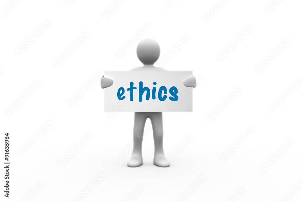 Ethics against white background with vignette Ethics against white background with vignette