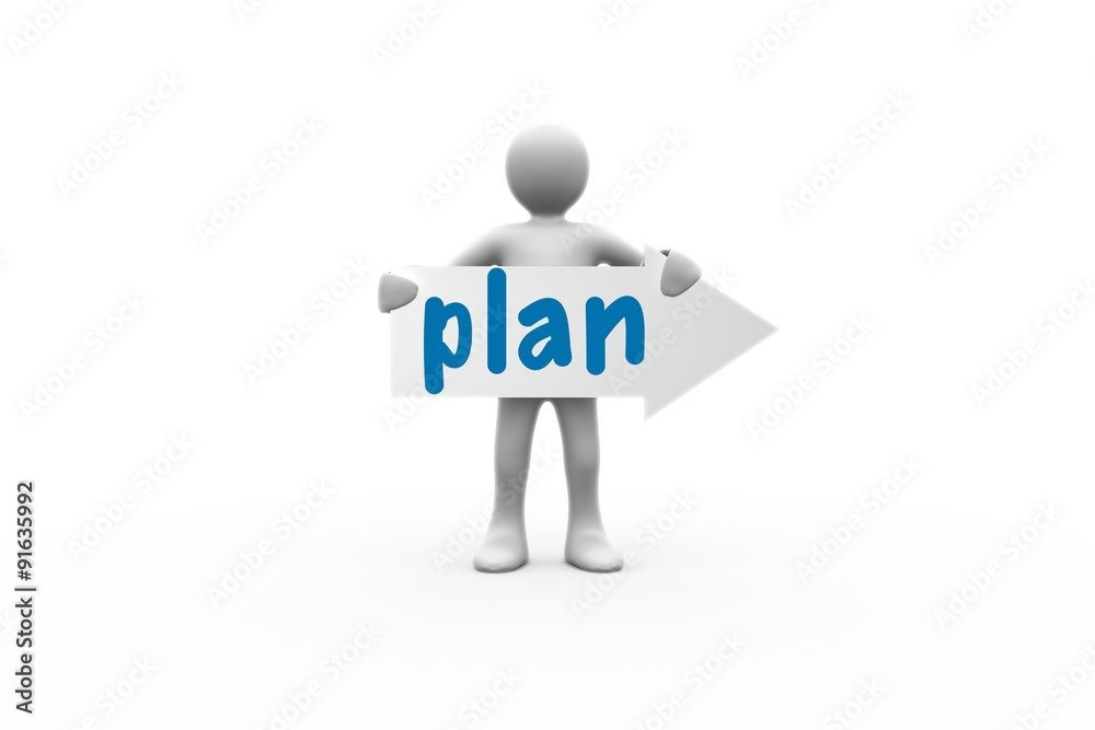 Plan against white background with vignette Plan against white background with vignette