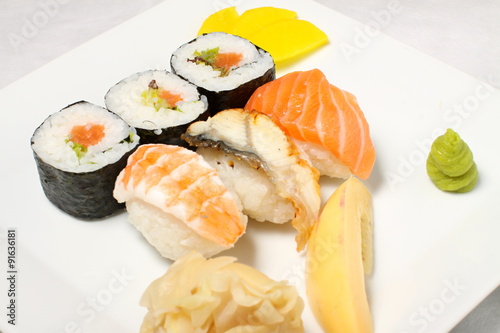 Closeup of sushi
