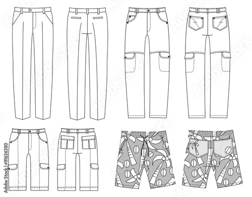 Clothes for men illustration. Vector clothing