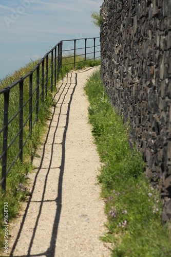 Railing by the wall