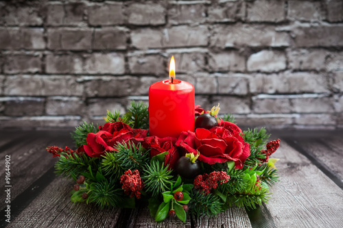 Quadro su tela Christmas candle
