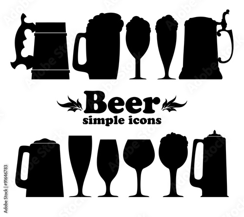 set of beer icons #91646783