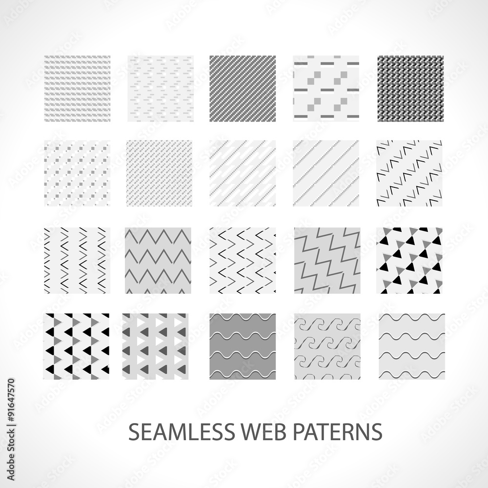 Web patterns set for your works with ready swatches
