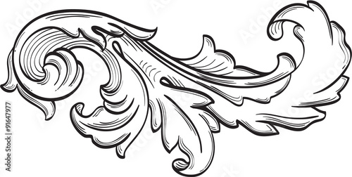 The acanthus scroll nice leaf
