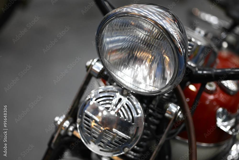 Motorcycle headlight and horn