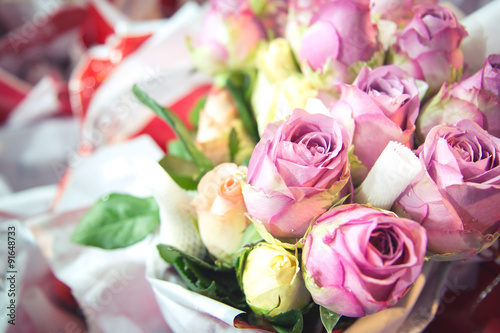 Fresh mix roses bouquet