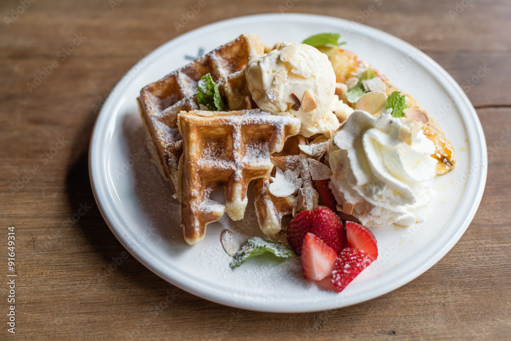 Strawberry Banana Waffle Strawberry Banana Waffle