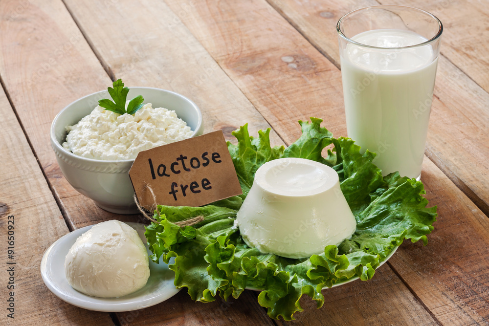 lactose free intolerance - food with background lactose free intolerance - food with background