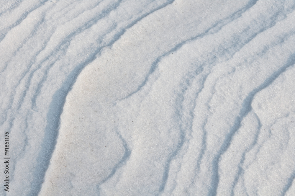 background of fresh snow