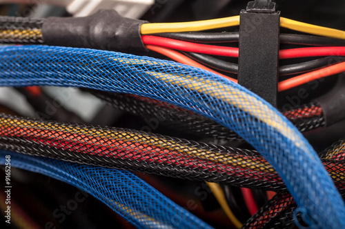 wires of the PSU closeup