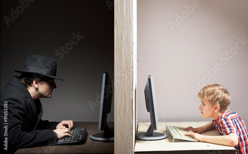 Dangerous online friendship concept