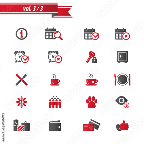 Hotel and Hotel amenities , services Icons