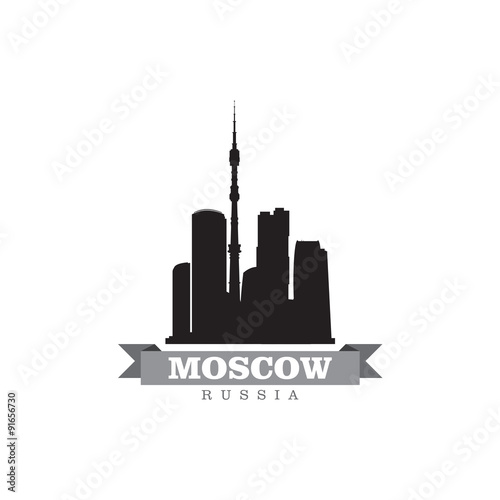 Moscow Russia city symbol vector illustration