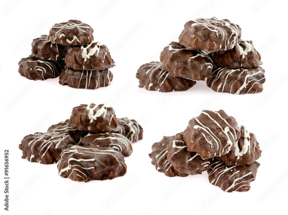 set of biscuits chocolate isolated set of biscuits chocolate isolated