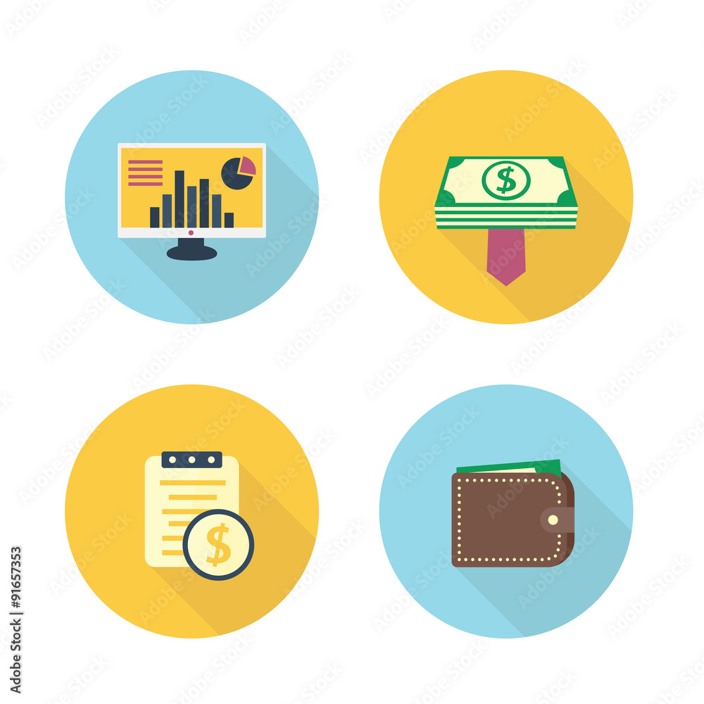 finance, payroll flat icons set finance, payroll flat icons set