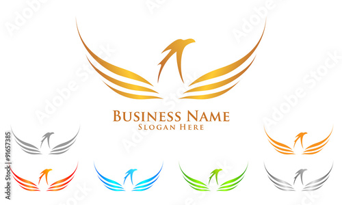 eagle, hawk, phoenix, vector, logo, design,