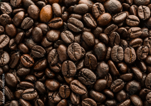 background of brown coffee beans