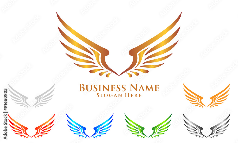 Naklejka premium eagle, hawk, phoenix, vector, logo, design,