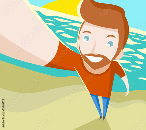selfie en la playa