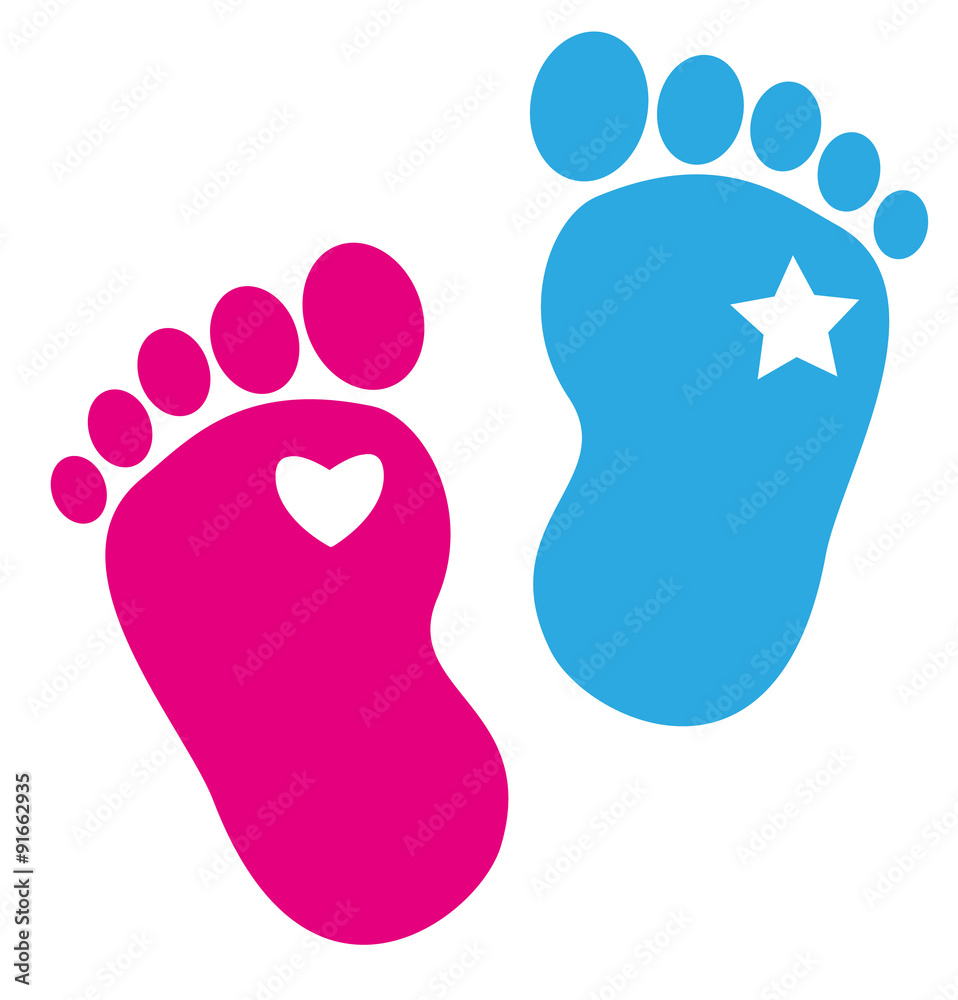 Baby Zwillinge Fußspuren Baby Zwillinge Fußspuren
