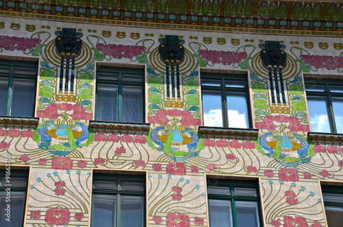 Jugendstil Facade in Vienna, Austria