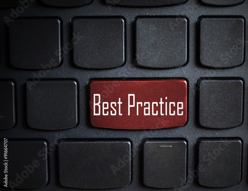 Education concept: computer keyboard with word Best Practice on