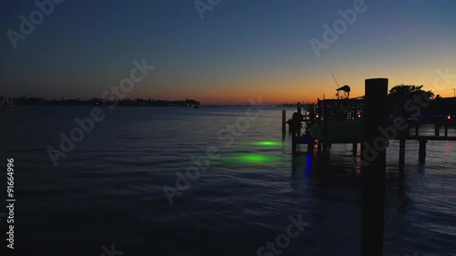 Wallpaper Mural A shack or wooden shanty on a pier at sunset. Torontodigital.ca