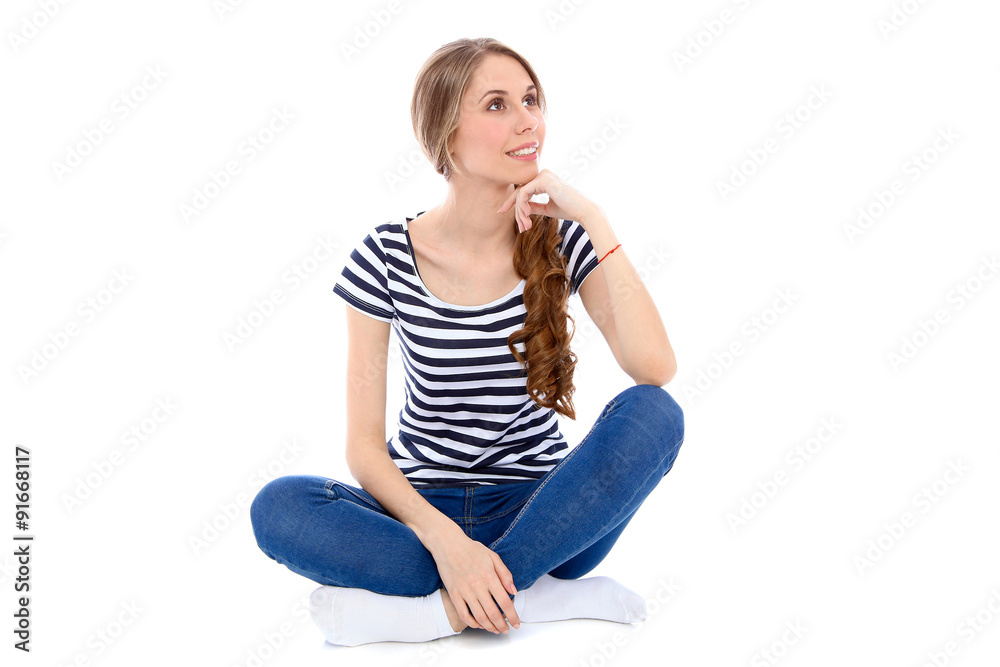 Student Girl, isolated over background