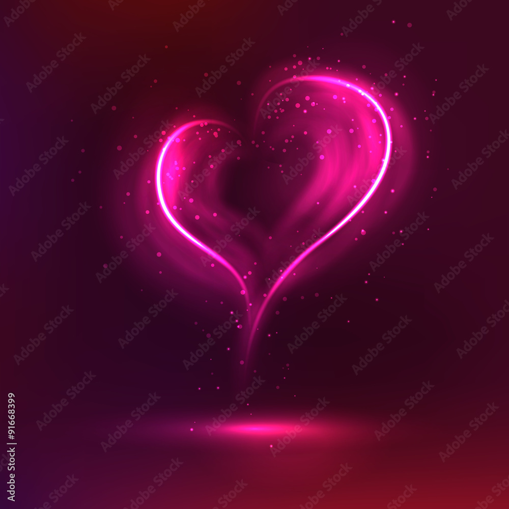 Great heart, glowing in dark, valentine's day Great heart, glowing in dark, valentine's day